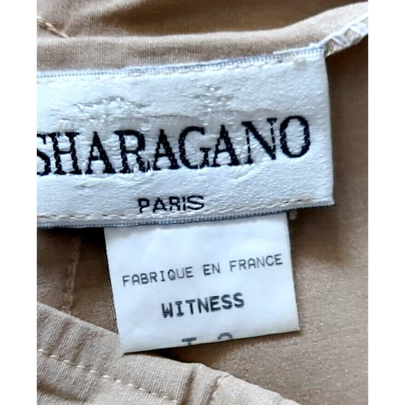 Pants Sharagano Paris, Beige Embellished Design , XS Extra Small (1-2) - Picture 4 of 5